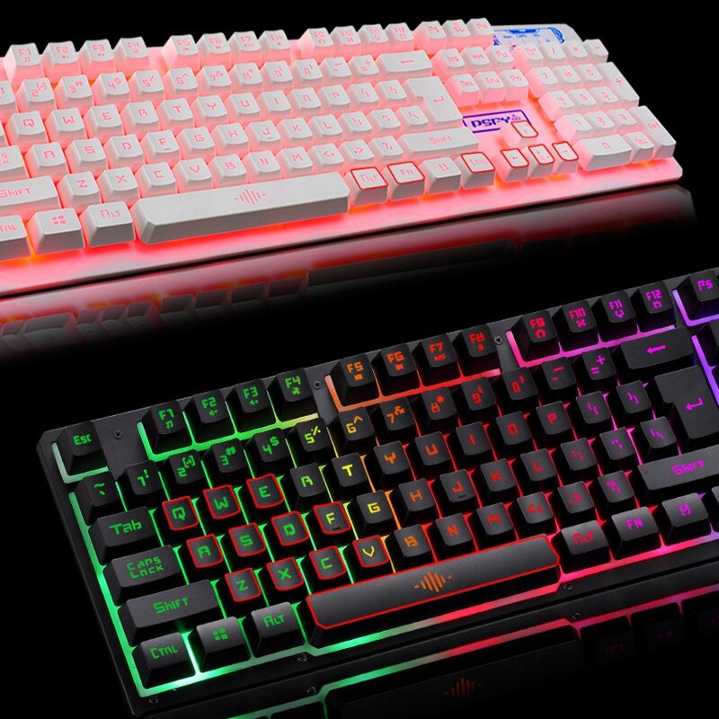 K13 Gaming Wired Keyboard Mouse Set Mute Button RGB Backlight Mechanical Keyboard for Pc Laptop