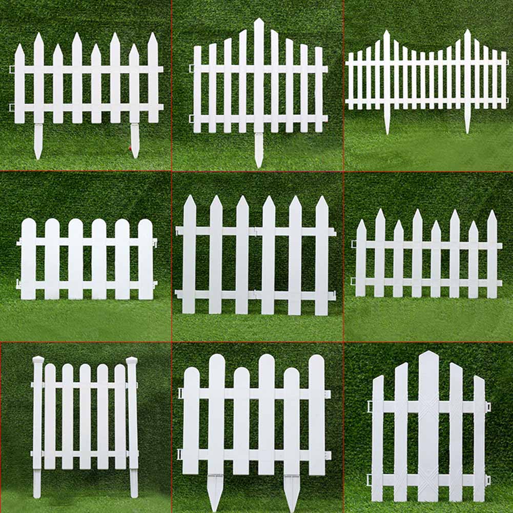 Valla de plástico PVC blanco estilo europeo para puertas de entrada de jardín, árbol de Navidad TN99