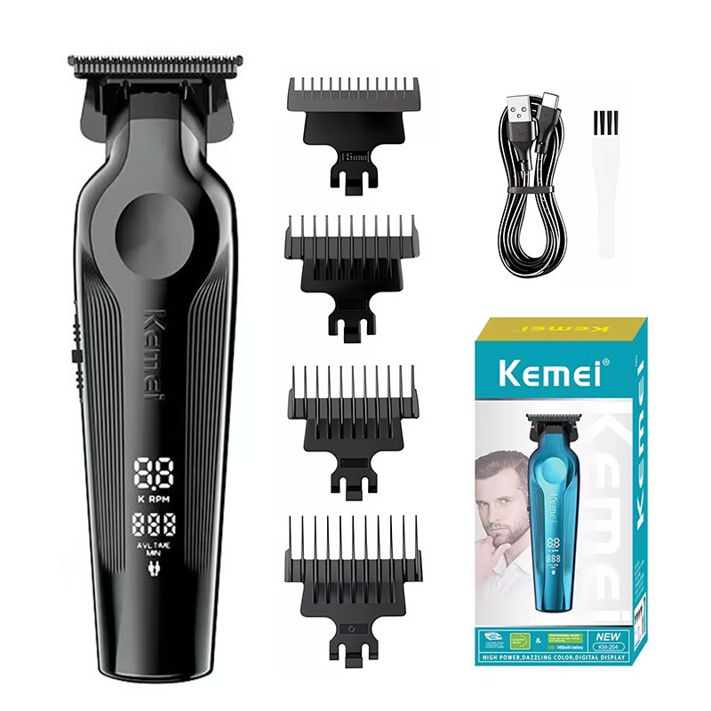 Kemei KM-264 Oplaadbare Elektrische Tondeuse Hoge Snelheid Motor Professionele Mannen Kapper Tondeuse Draadloze KM-2299 Tondeuse: Rood