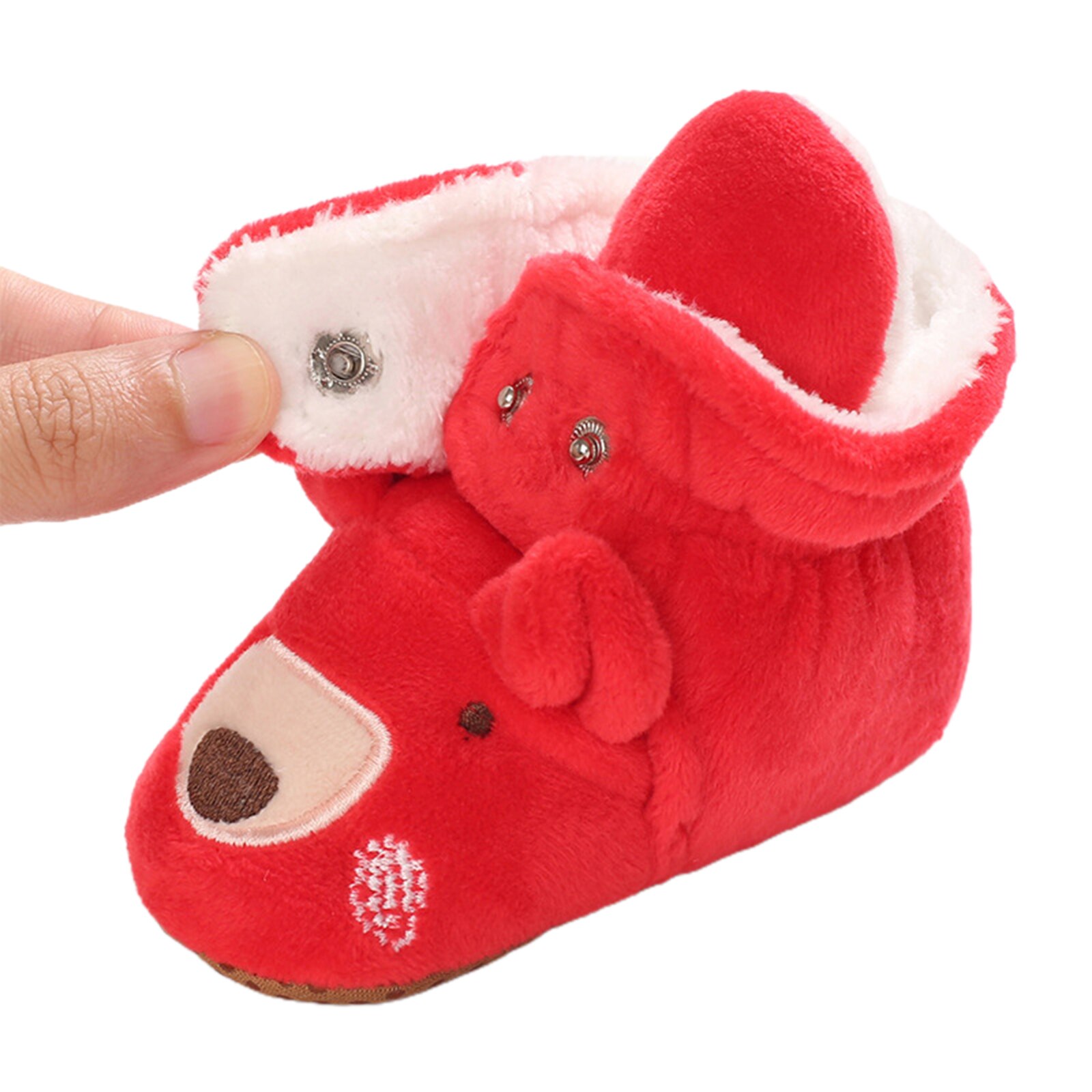 Baby cartoon dieren laarsjes zachte zool winter warme binnenpantoffels peuter eerste loopschoenen met antislip onderkant