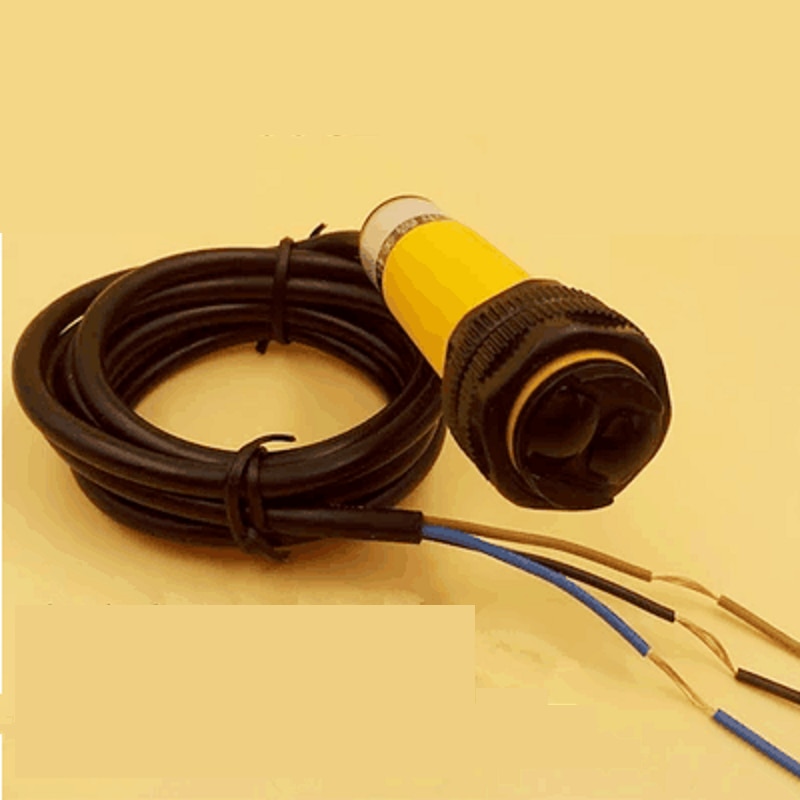 Switch diffuse reflection 24V sensor E3F-DS100C1 detection distance 0-1 meters adjustable NPN normally open