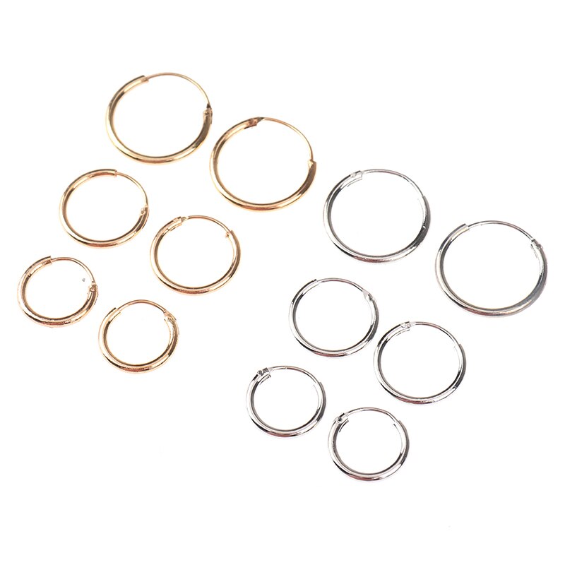 3 Paar/set Big Hoop Oorbellen Voor Vrouwen Eenvoudige Ronde Cirkel Oorbellen Hoops Oor Ringen Oorbellen Sieraden