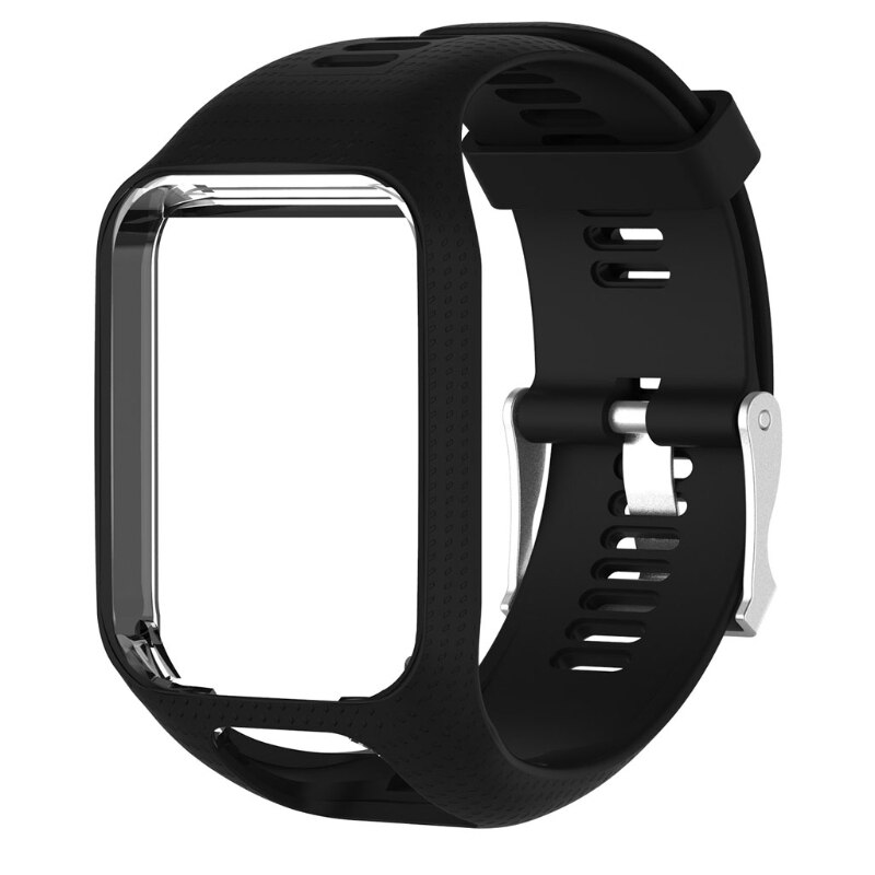 CALDO Del Silicone di Ricambio Fascia Da Polso Strap Per TomTom Runner 2 3 Spark 3 GPS Della Vigilanza: Black