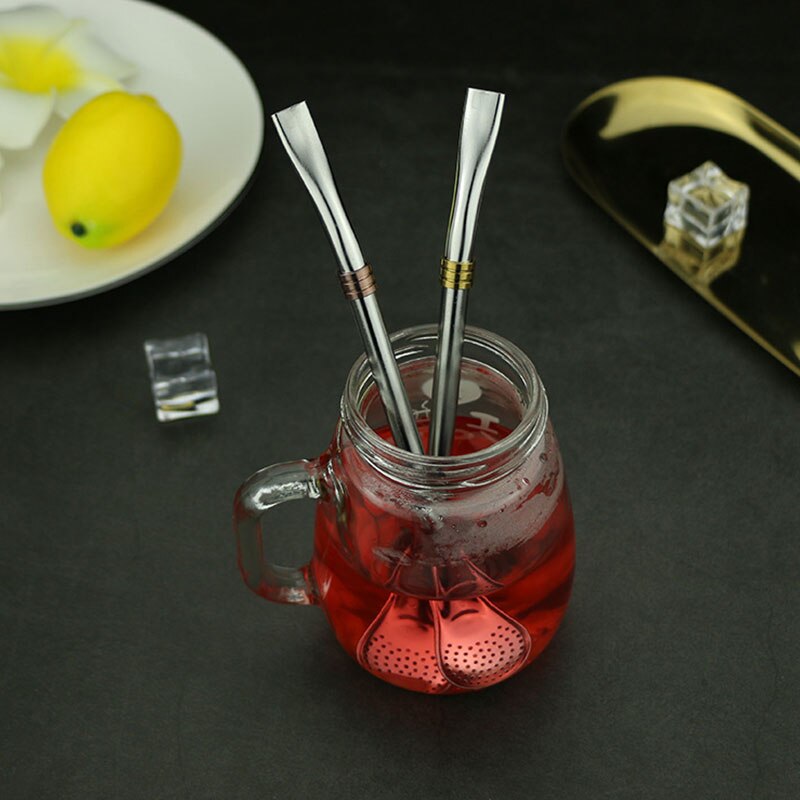 1pc słomka robić picia ze stali nierdzewnej Yerba kumpel słomy gurda Bombilla łyżki metal wielokrotnego użytku zawodowiec narzędzia akcesoria barowe