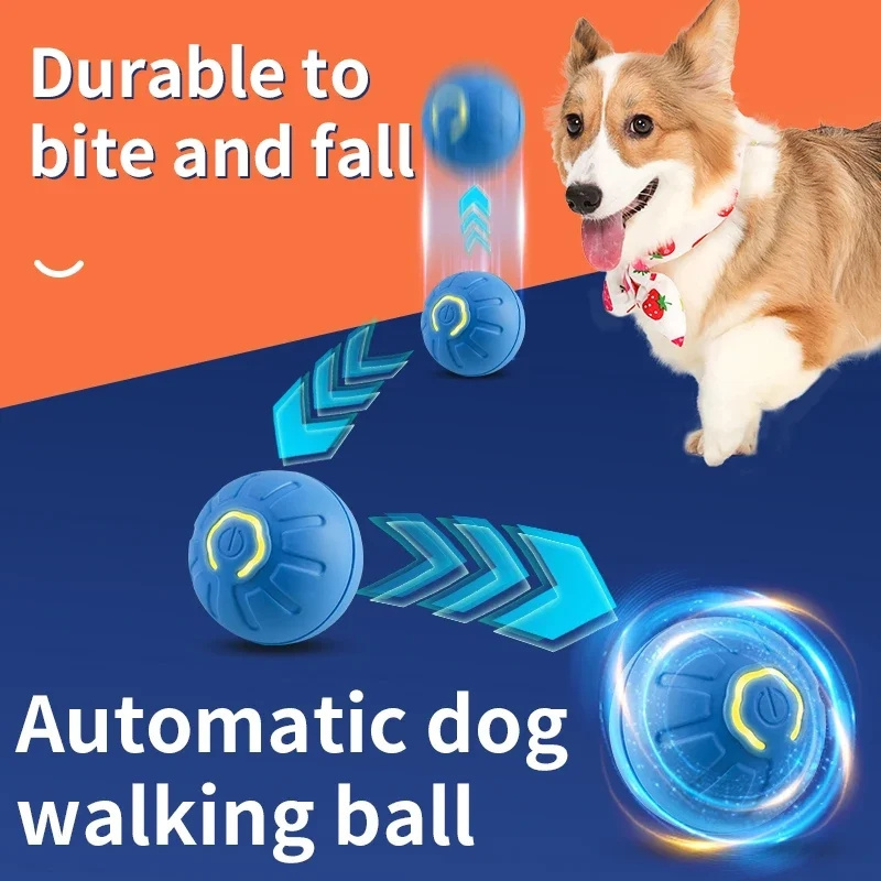 Bola de brinquedo inteligente para cachorro, brinquedo interativo eletrônico para animais de estimação, bola móvel, usb, movimento automático, saltando para filhote de cachorro, presente de aniversário, produtos para gatos