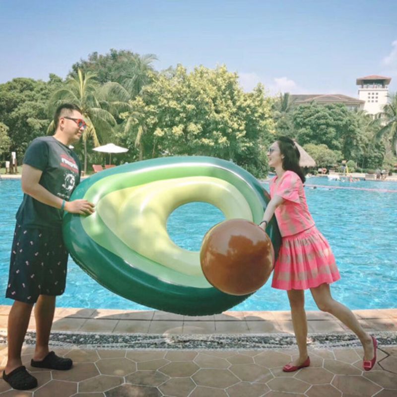 Verde Gonfiabile avocado Acqua Amaca Anello di Nuoto Salotto Sedia Fila Galleggiante