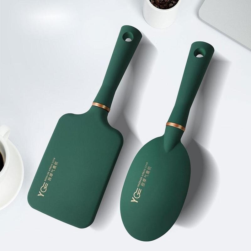 Masaje peine de Airbag mojado y secador de pelo de bolsa de aire peines y cepillos Retro verde oscuro mujer rizado cepillo desenredante chicas suave cepillo de pelo