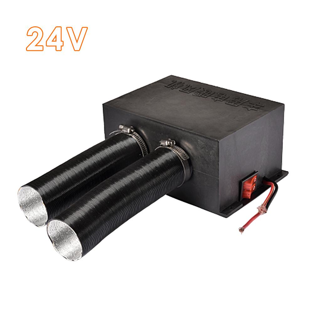 Auxiliary Heater 12 V 500W 12V 24V Double Hole Car Heater Frost Removing Heating Car Parking Heater: Black