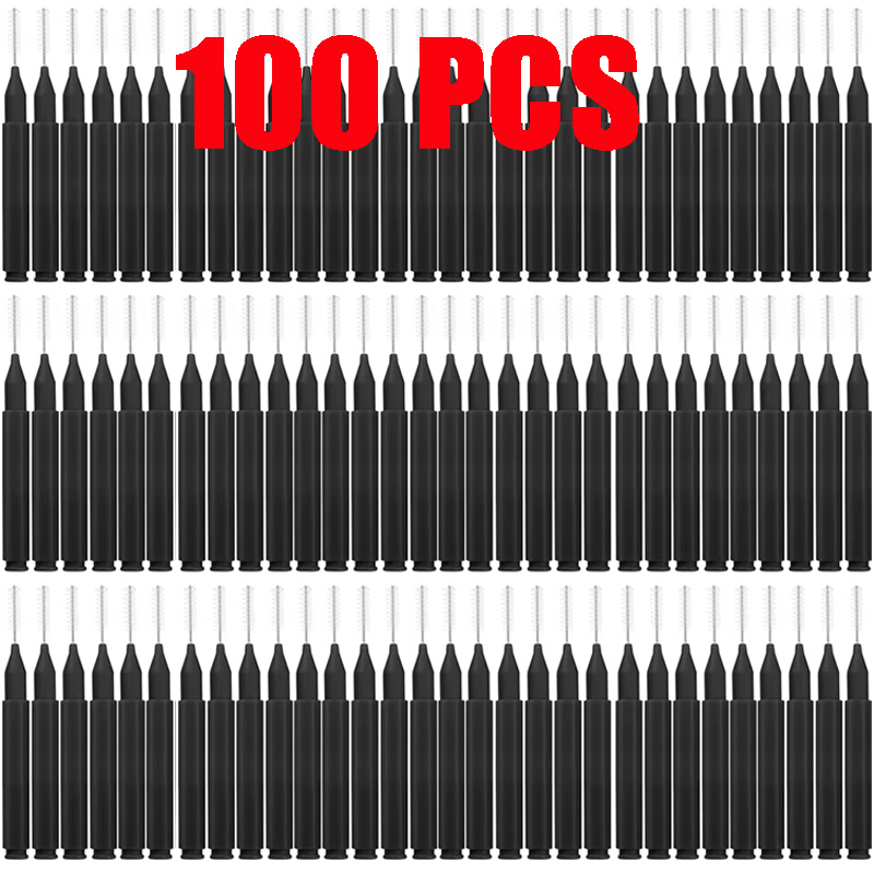10-100 Stuks Mini Wenkbrauw Borstel Brow Lifting Brush Wegwerp Brow Lifting Brush Micro Buigbare Wimper Brow Applicator Make-Up tool