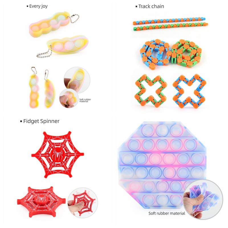 20 PCS decompressione fai da te Stress Fidget Relief Toy Set giocattoli educativi per bambini/regalo per adulti