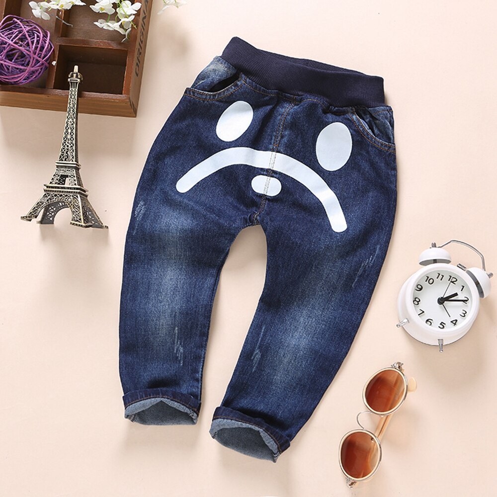 1-5t forårs baby jeans drenge piger jeans bukser søde bløde denim bukser småbørn bukser børn tøj babe tøj