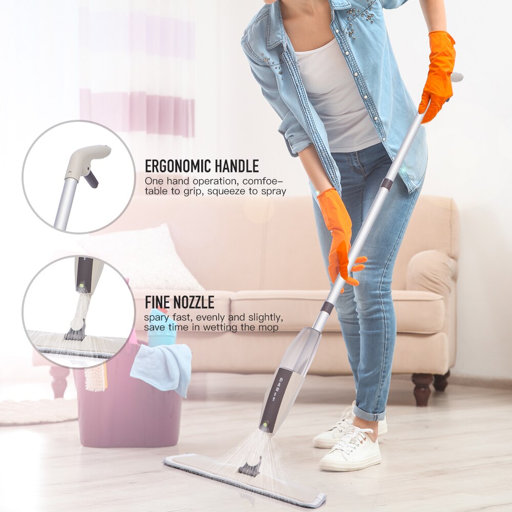 Professionele Spray Mop 360 Graden Rotatie Wet &amp; Dry Mop Met Herbruikbare Microfiber Voor Thuis Keuken Vele Soorten Floor schoonmaken