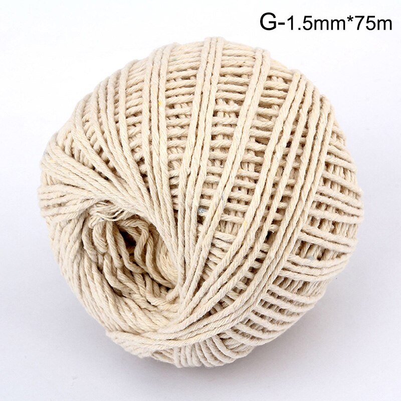 DIY Handmade Cotton Thread 1 Roll 75 Meters Rope Red White Card Hanging Rope Packing Twine String Cord: G