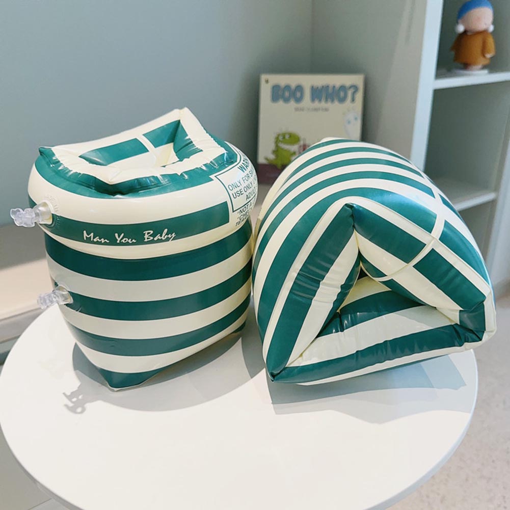 Manguitos circulares para brazo flotante, bolsa de aire doble, flotadores inflables para piscina, equipo de natación con estampado de PVC para adultos y niños, 1 par