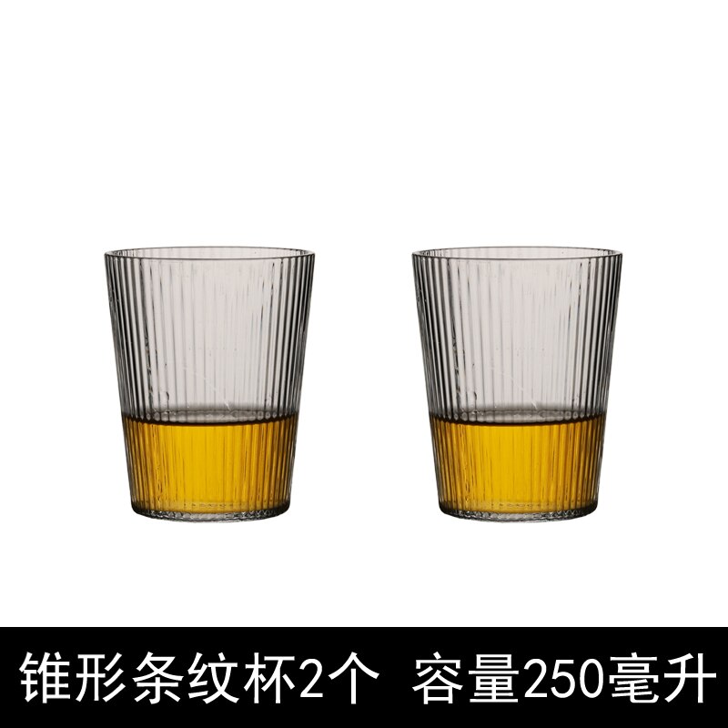 Vattenkopp tekopp genomskinlig vinkopp korn glas hushåll nordisk enkel kopp ins vindvärmebeständigt glas 2 st /vertikal $ 10: 2 st 250ml