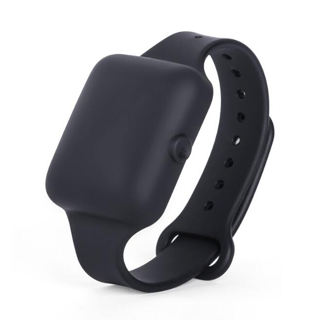 Genanvendelig silikone flydende bærbar beholder håndvask armbånd dispenser håndsprit armbånd håndsprit armbånd: Sort