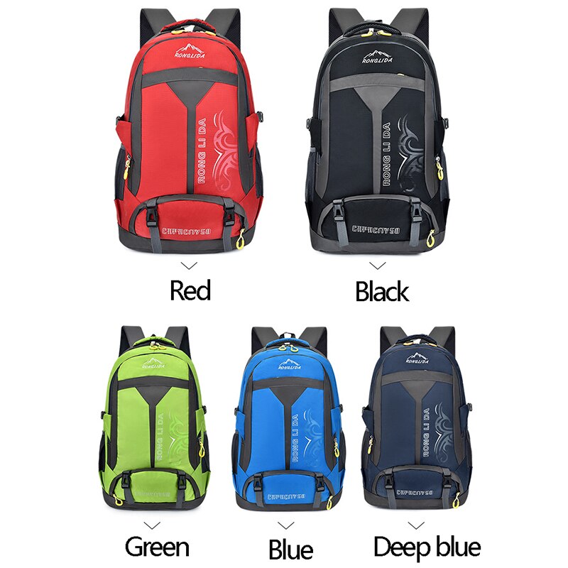 50L unisex men's backpack travel back pack sports bag Nylon outdoor trekking hiking rucksack Climbing Camping backpack for male