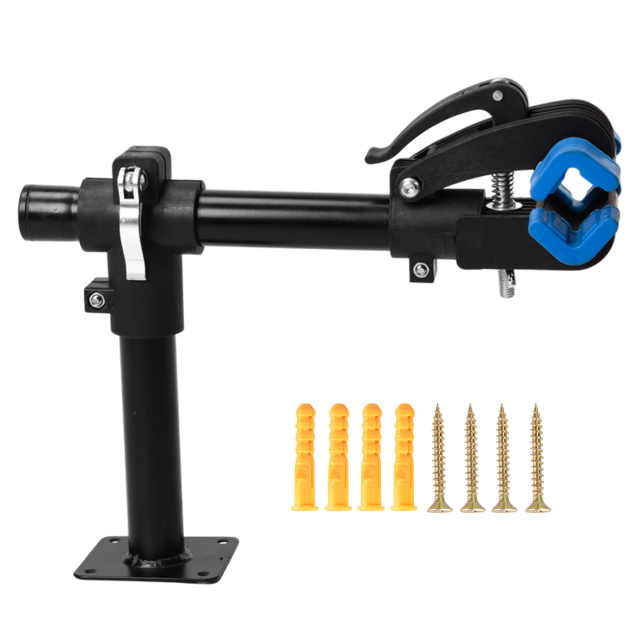 Bike Wall Mount Repair Rack 360 Rotation Bicycle Repair Stand Outdoor Bicycle Storage Clamp Repair Work Stand For Mountain Bike: Default Title