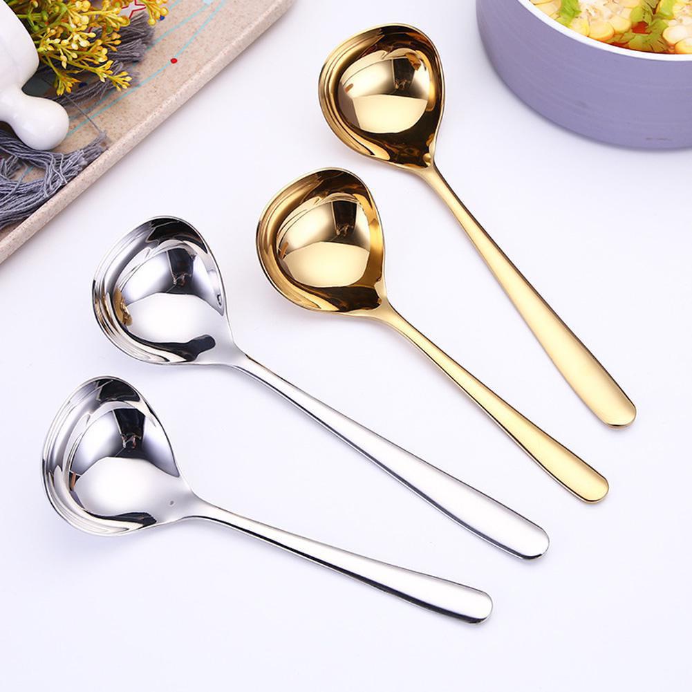Stainless Steel Soup Spoon for Home Kitchen Cooking Sauce Spoon