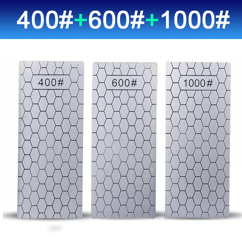 1/2/3/4pcs Diamond Knife Sharpening Stone 400# 600# 1000# 1200# Knife Sharpener Set Portable Honeycomb Whetstone Grindstone Tool: 400 600 1000