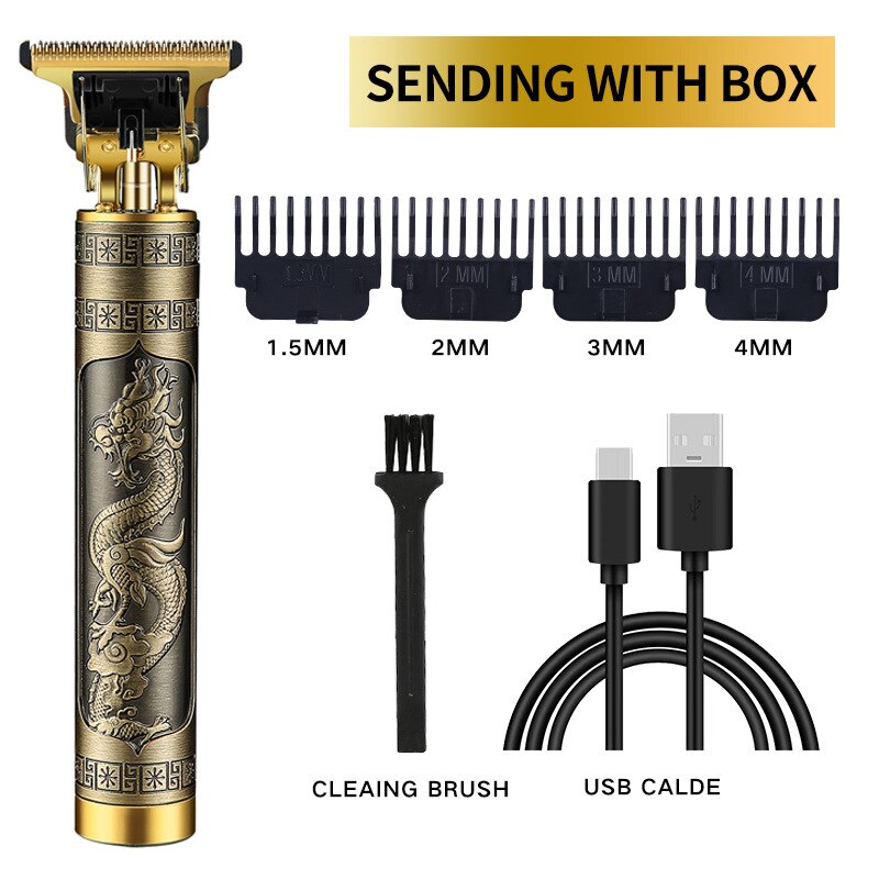 Tondeuse à cheveux pour hommes, rasoir à 0mm, barbier , Machine Rechargeable pour couper la barbe: green
