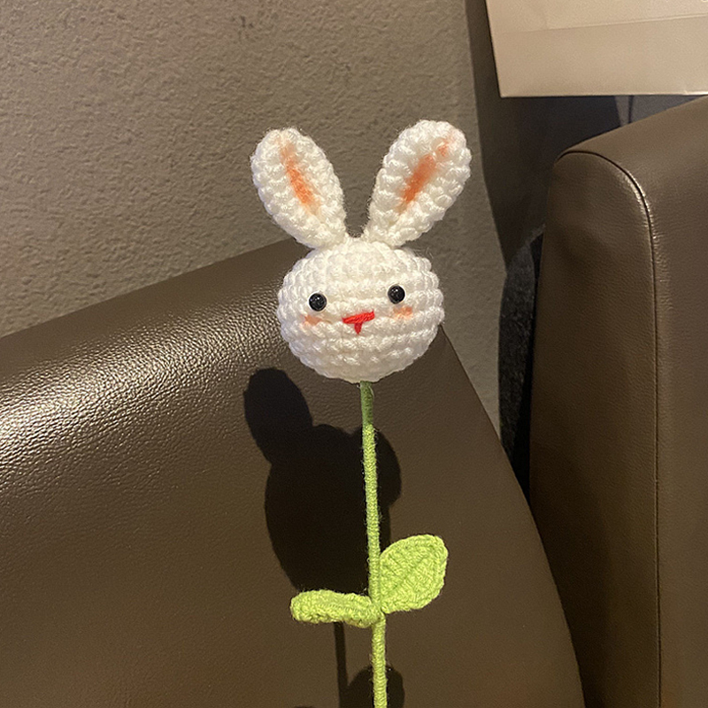 Fiori tutto'uncinetto Fiori lavorati a maglia finiti Regali per gli ospiti di nozze mazzo di fiori artificiali fai-da-te Decorazioni per la scrivania della stanza Regalo per la festa della mamma: Rosa chiaro