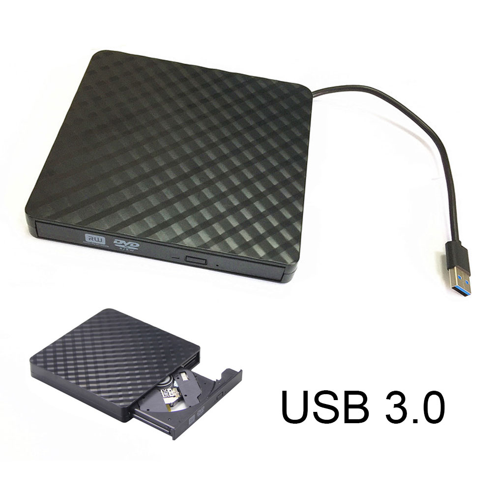 Portable USB3.0 External CD/DVD/VCD Optical Drive CD-RW Writer Recorder Driver for PC Laptop Computer QJY99