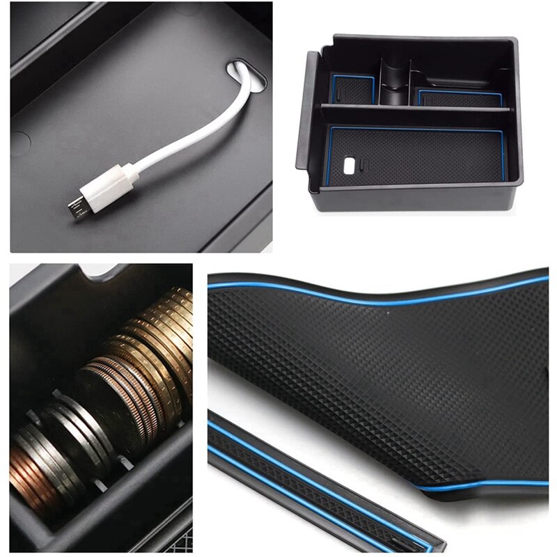 Center Console Organizer Tray for Hyundai Tucson NX4 Limited -2022 Car Central Armrest Storage Box Accessories