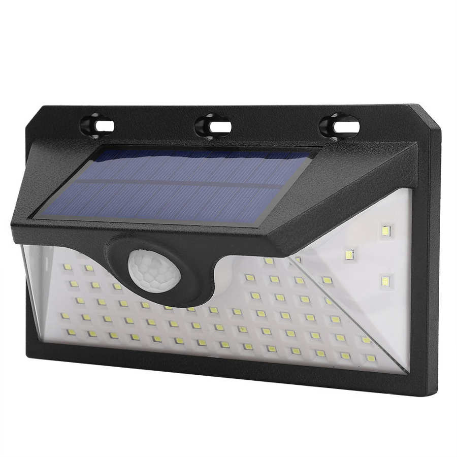 Mur de capteur de lumière murale mur de capteur solaire 66 LED pour les allées extérieures de couloir de cour lumière de mur LED de sécurité de jardin