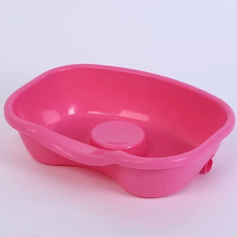 Poggiatesta lavaggio dei capelli lavabo ciotola lavello tubo di scarico lavandino per disabili bacino per shampoo portatile per disabili: rosa