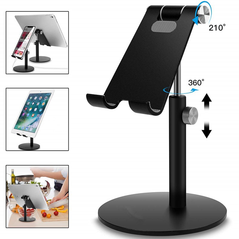 Justerbar bordholder til tablet iphone aluminium metal tablet holder til ipad pro mini samsung uchwyt na tablet