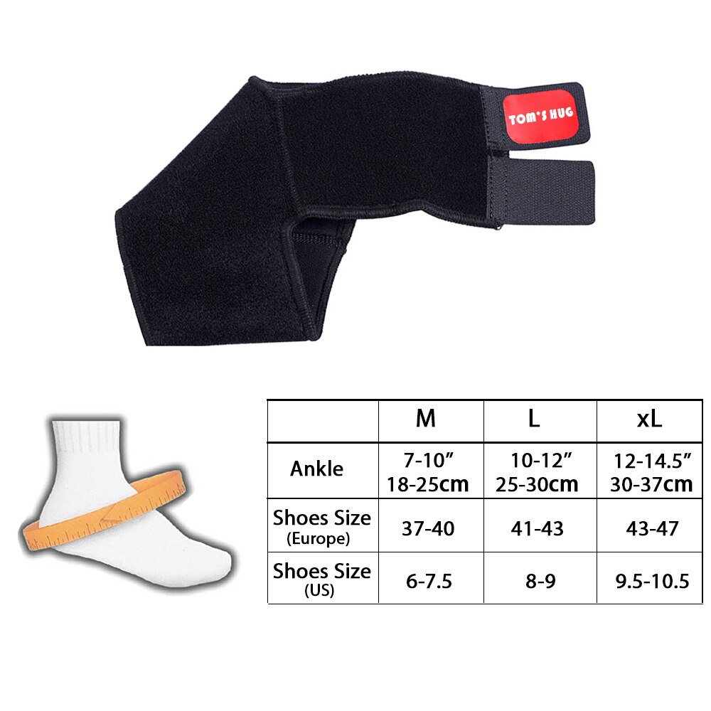 Tobillera presurizable con soporte cálido para el tobillo, Tom's Hug, deporte, bicicleta, gimnasio, Anti pulverización, tobillos, protección, cuidado de enfermería, color negro, 1 Uds.