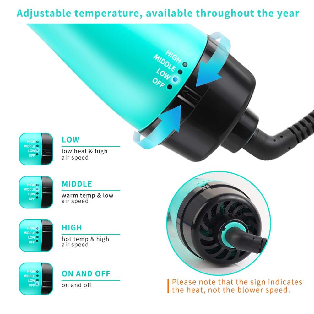 One Step Hair Dryer & Volumizer Roller Negative Ion Curls & Straighting Air Brush Dryer Salon Hair Straightener Comb