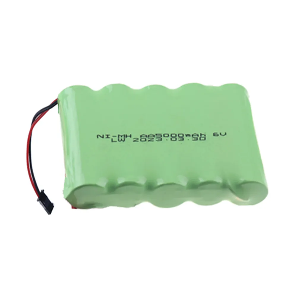 3.6v/4.8v/6v/7.2v/9.6v 5000mah ni-mh aa bateria recarregável para brinquedos rc carros tanques robôs armas barcos brinquedos acessórios: Prateado