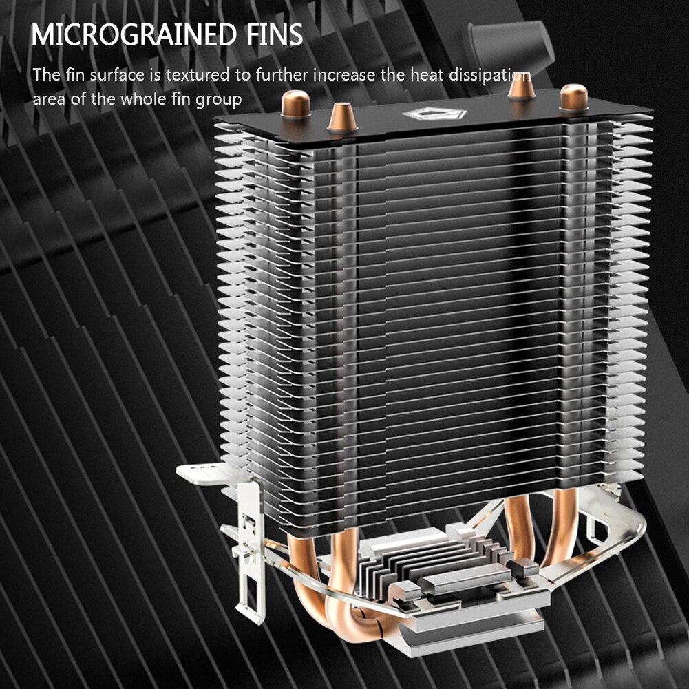 Desktop Computer CPU Cooler 9CM Black Top Cover Silent Multi-platform Fan for Intel LGA1200/115X Thermal Cooling PC Cooler