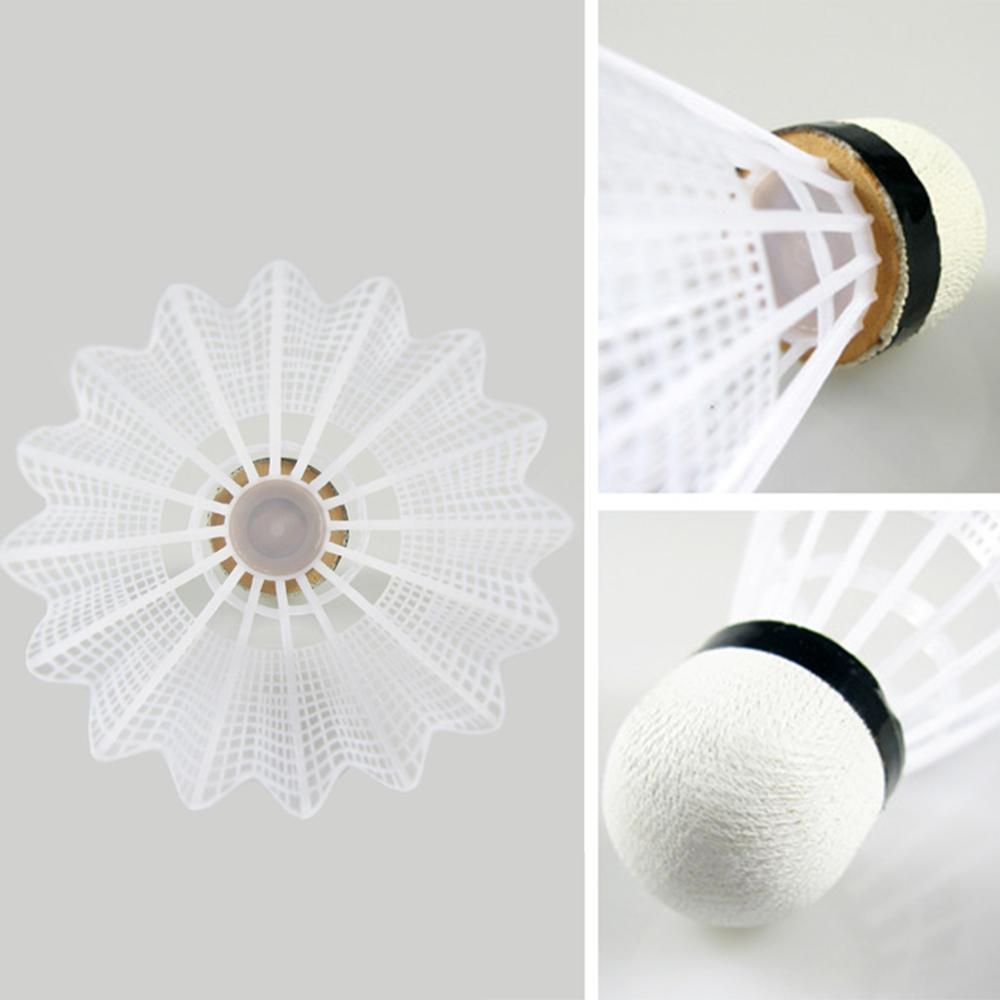 6/12Pcs White Badminton Plastic Nylon Shuttlecocks Indoor Outdoor Gym Sports Accessories Durable Badminton
