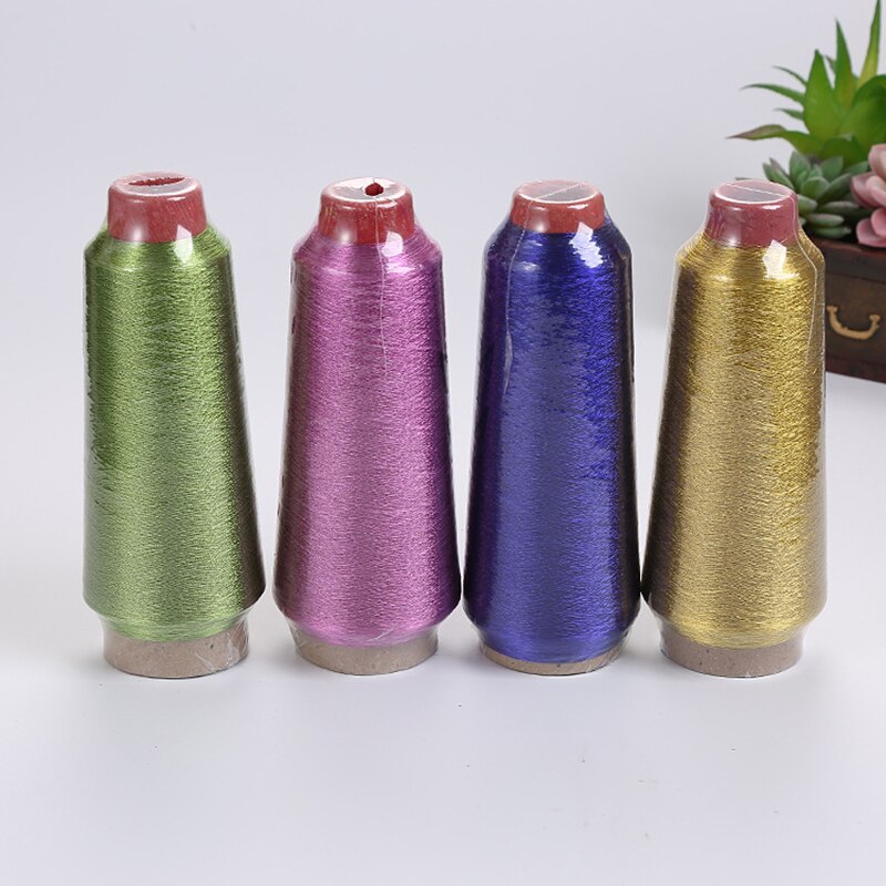 Manual Knitting Thread Bright Silk Gold Thread Silver Thread Computer Embroidery Cross Stitch Silk Thread DIY Production3600M