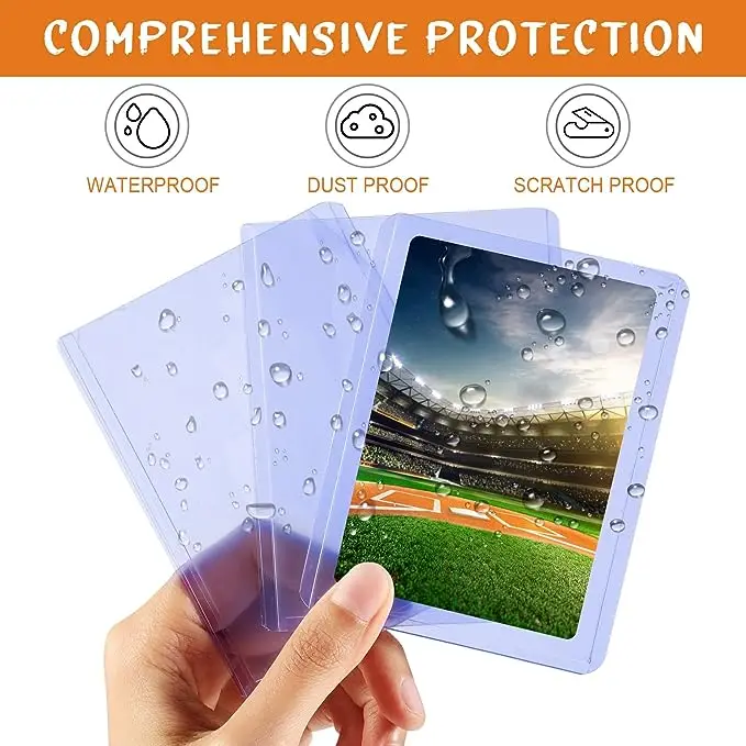 Fundas transparentes para tarjetas de juego, Protector exterior para tarjetas, fundas para carpetas de postales comerciales para tarjetas deportivas, para niños, 1-20 piezas