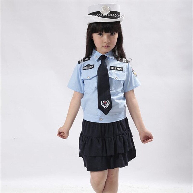 Jungen Mädchen Polizei Offizier Cosplay Kostüm 110-160cm kinder Tag Party Geburtstag Halloween Karneval Kostüm Polizistin Uniform