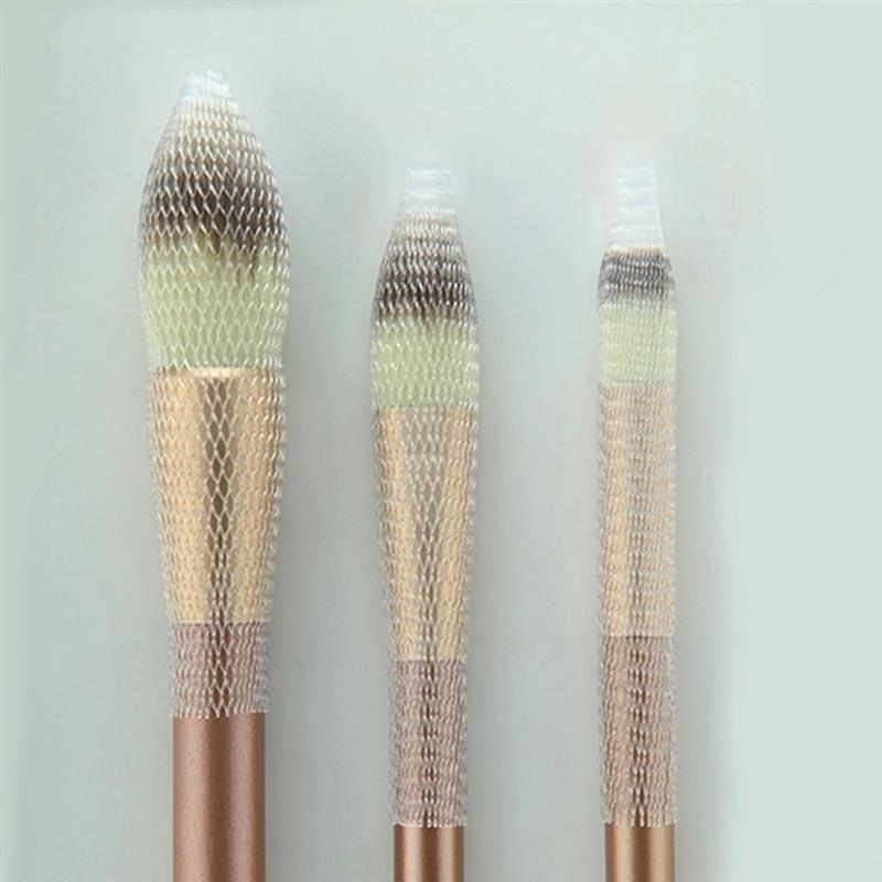 50/100pcs Makeup Brushes Net Protector Guard Elastic Mesh Beauty Make Up Cosmetic Brush Pen Cover