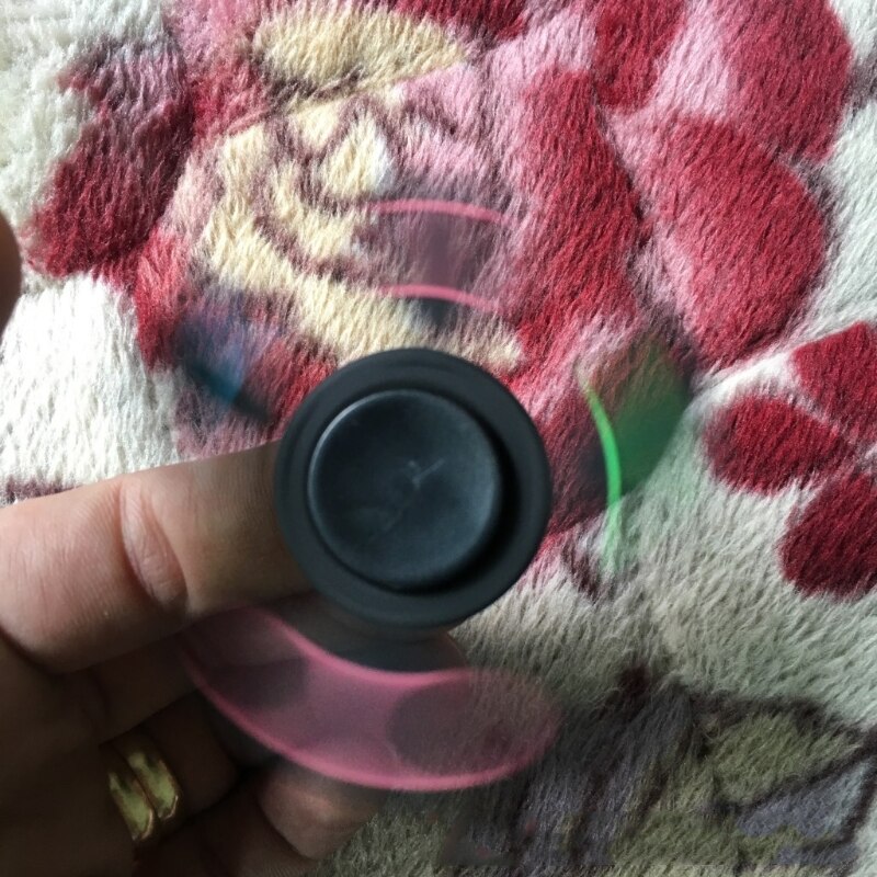 B2EB Fidget Gyroscope Decompression Toy Anti-Stress Novelty Gag Sensory Toy w/ Mute Top for ADD Autism Therapy Anxiety Relief