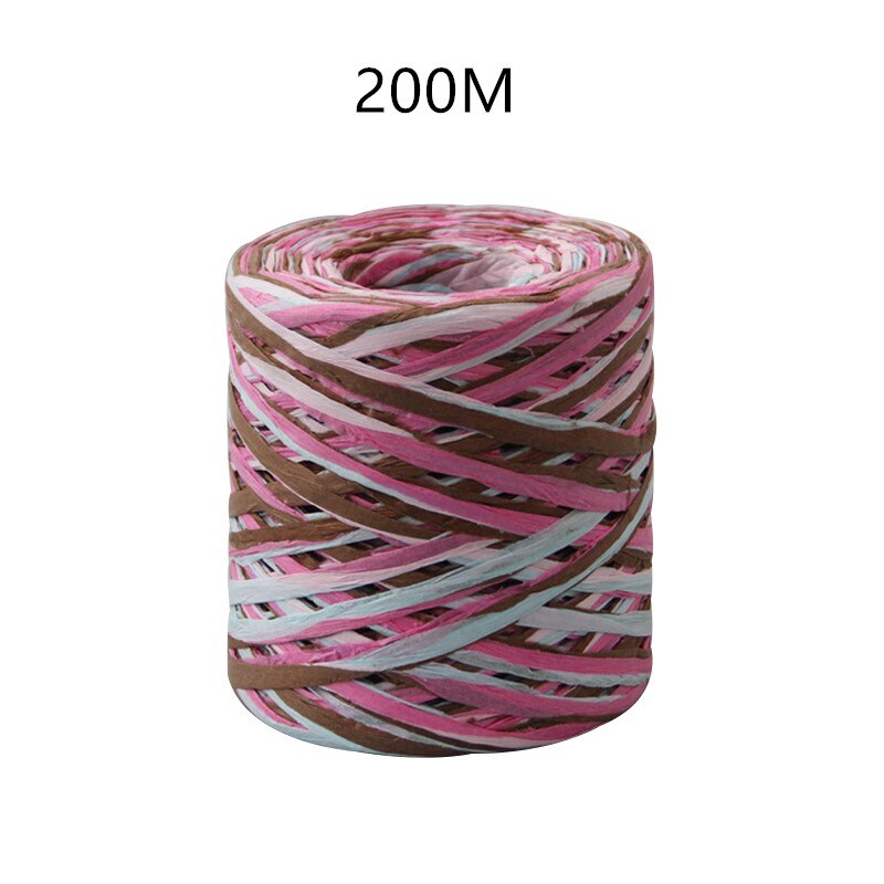 80m/200m/ rullan värinen paperiköysi raffia nauha koristenauhat karkkipakkaus scrapbooking askartelunauha hääjuhlasisustus: B -11