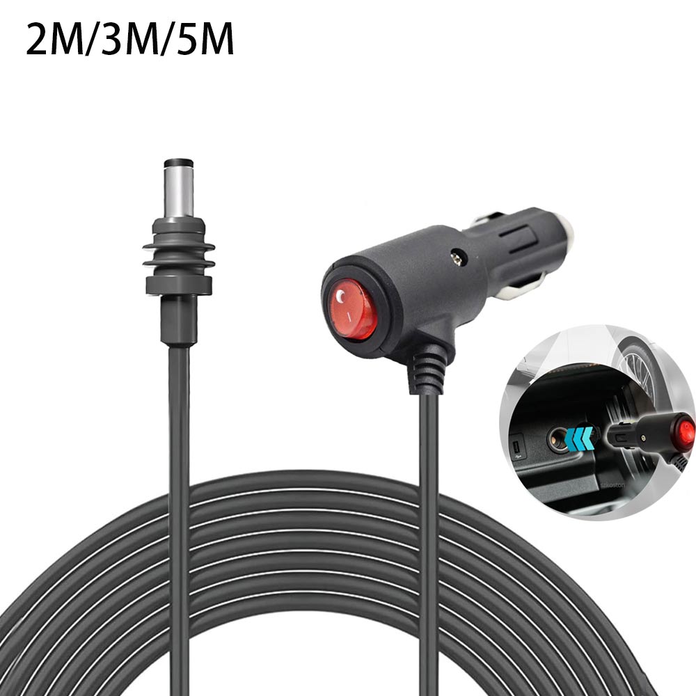 2M/3M/5M For Starlink Mini DC Power Cable Direct To Cigaretter 12V-24V Adapter Power Cable For Starlink Mini With On Off Switch