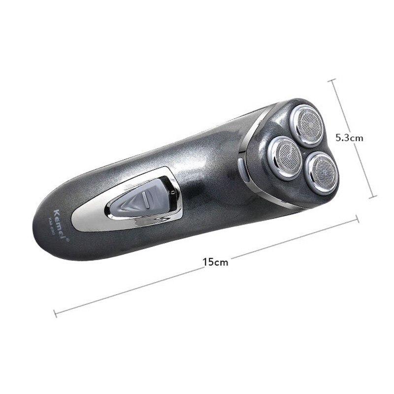 Triple Head Razor 3 Kemei Men Electric Razor Shaver Beard 3 Triple Flo... – Grandado