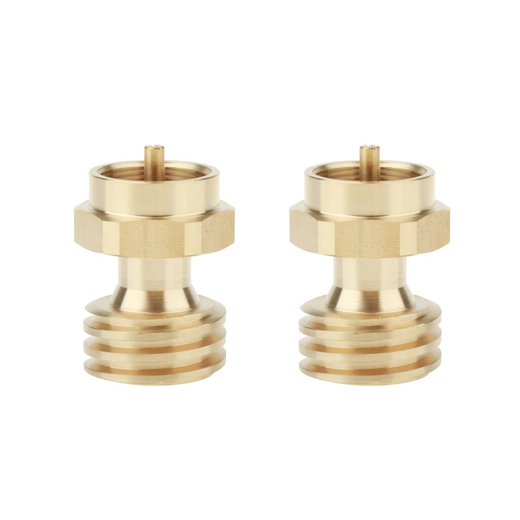 2xUniversal Brass Gas Bottle Propane Tank Adapter Converter Connector