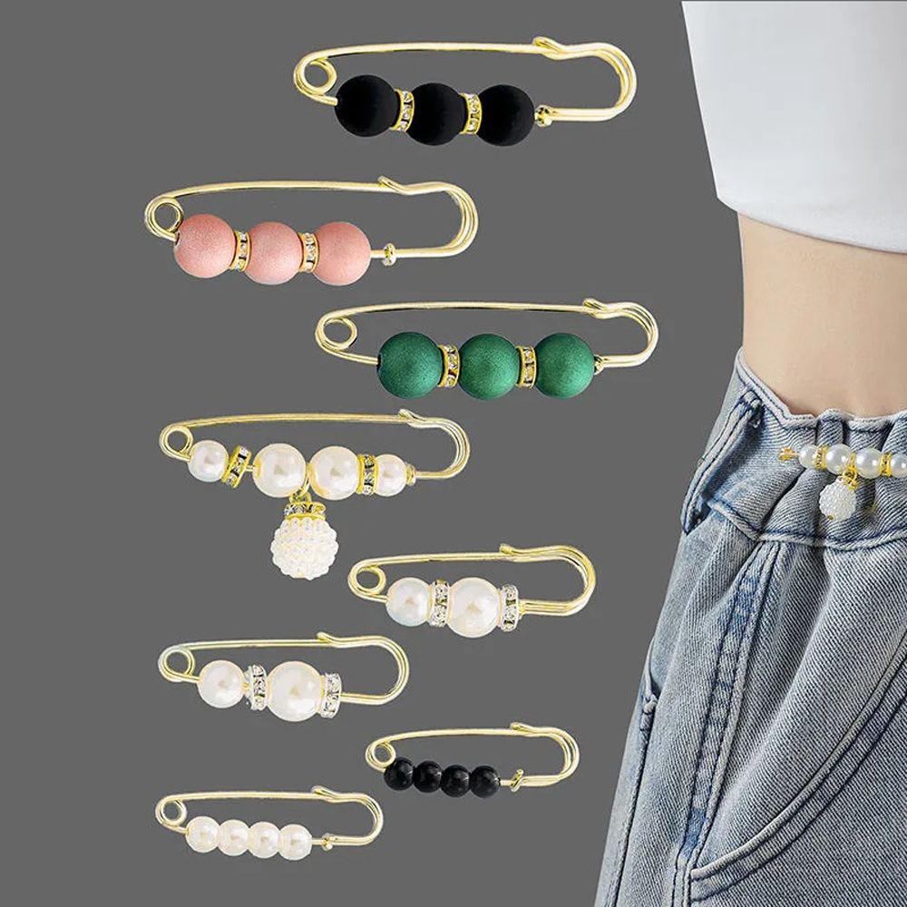 Alfileres joyería cintura hebilla fija accesorios de mujer vestido chal Clips pretina Pin ropa broches conjunto cintura Pin broche: Lavanda