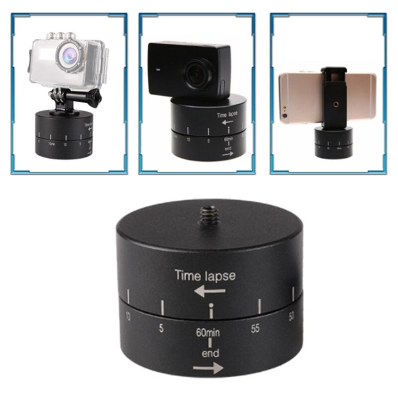 360 degree rotation automatic Time Lapse Camera Mount Panning Rotating for GoPro360 Motorised Pan Panoramic Tripod Head Variable