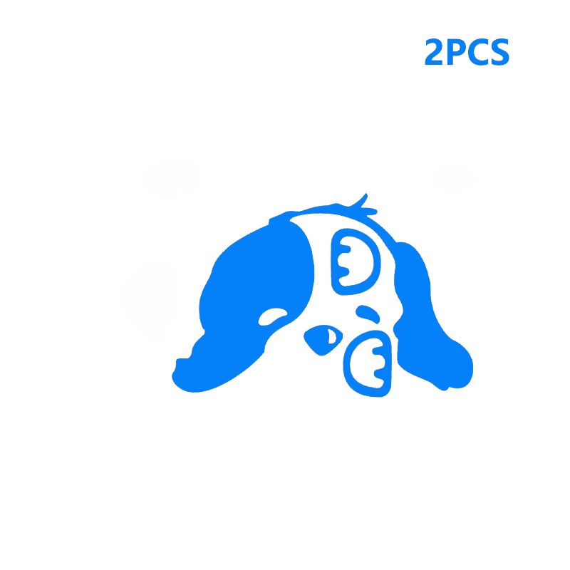 Suchme 2pcs/lot Blue Luminous Light Switch Decals Adorbale Cat Pet Animal Wall Stickers Kids Bedroom Decoration Art Mural Paste: 2pcs sleepy dog