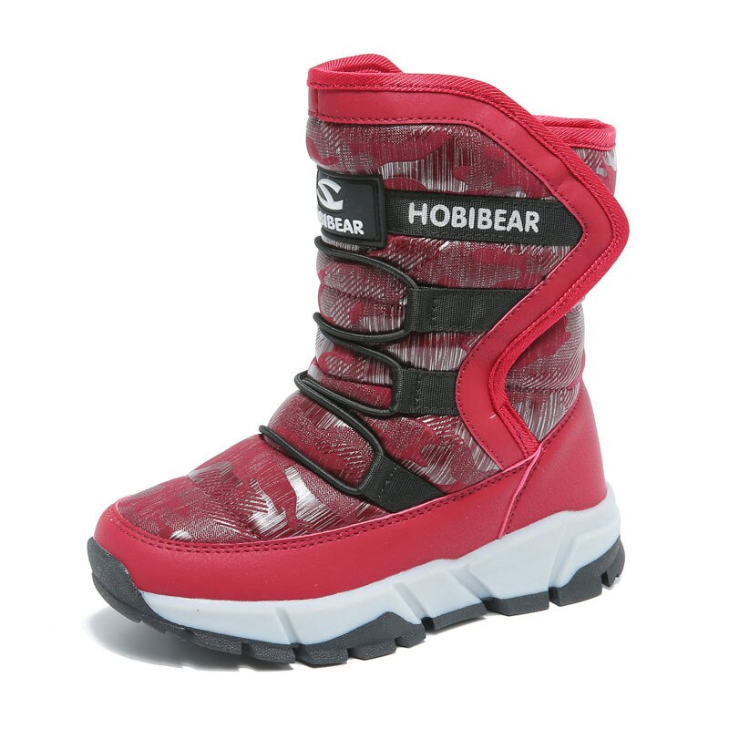 ULKNN Winter Shoes For Kids Boots Children Shoes Snow Boys Girls Boots Platform Anti-slippery Warm Inside Plush Waterproof