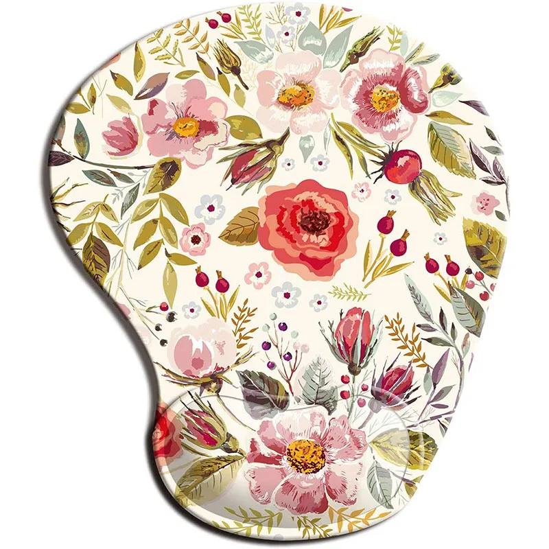 Ergonomic Mouse Pad Wrist Rest Non-Slip Rubber Desk Mat Pad Under Hand Office Mouse Carpet Wristband Wrist Support Accessories: Red